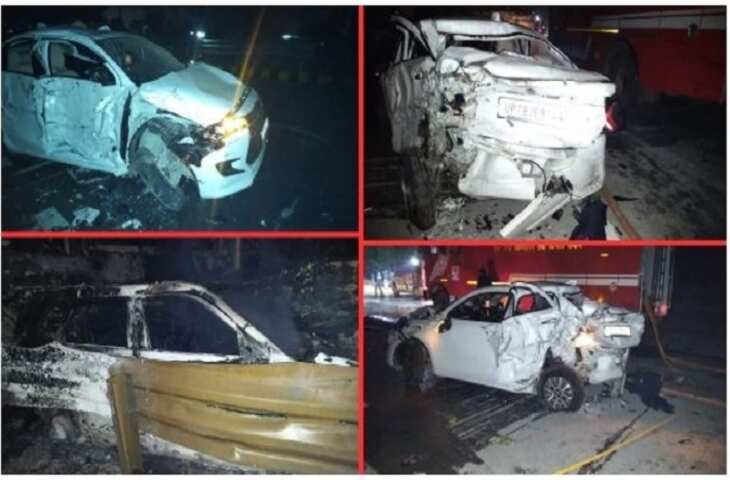 मथुरा यमुना एक्सप्रेसवे पर भयानक हादसा! 7 बसें और 3 कारों की टक्कर से लगी भीषण आग, 4 जिन्दा जले 100 से ज्यादा घायल&nbsp;