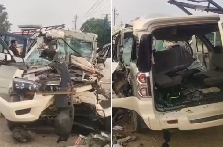 कानपुर में एक भीषण सड़क हादसे में तीन लोगों की मौत हो गई, जबकि नौ अन्य घायल हो गए। प्रयागराज हाईवे पर तेज रफ्तार स्कॉर्पियो सड़क किनारे खड़े ट्रक में पीछे से जा घुसी। हादसा इतना भीषण था कि वाहन के परखच्चे उड़ गए और घायलों को बाहर निकालने के लिए स्कॉर्पियो की चेचिस काटनी पड़ी।