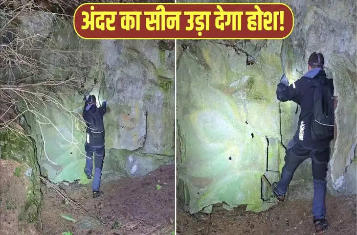 चट्टान के पीछे छिपा था &lsquo;खुफिया दरवाजा&rsquo; अंदर का सीन देख उड़े लोगों के होश, देखें VIDEO