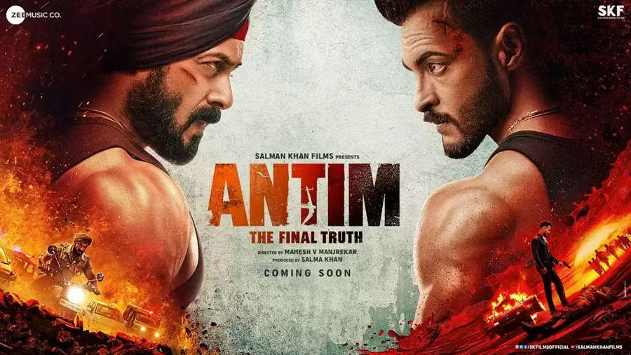 Salman Khan And Aayush Sharma In Intense Avatars On Antim Poster