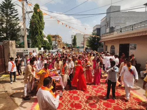 मकराना में नंदेश्वर प्राण-प्रतिष्ठा महोत्सव शुरू, निकली भव्य कलश यात्रा; बुधवार को होगी प्राण-प्रतिष्ठा और महाआरती