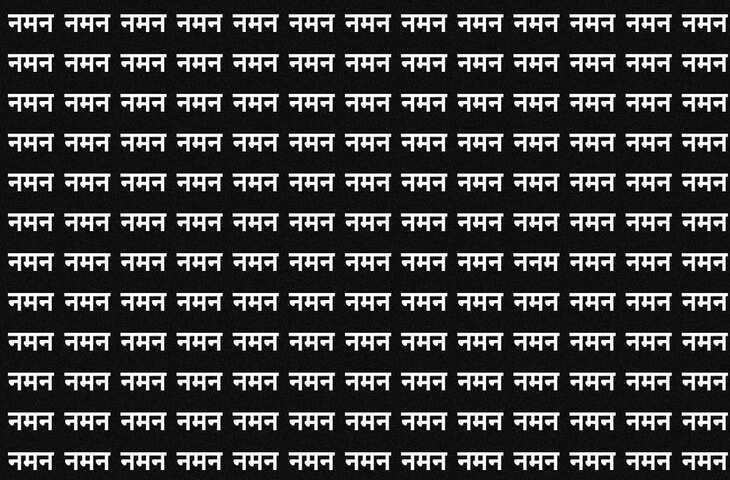 हर तरफ 'नमन' और बस एक जगह 'ननम', खोजकर दिखाओ