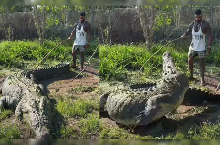 &lsquo;पानी के दैत्य' से युवक को उलझना पड़ा भारी एक सेकेंड में याद आ गई नानी, वीडियो देख निकल जाएगी हवा&nbsp;