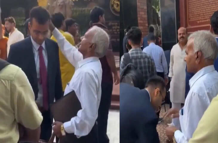 पहले ड्रेस सुधारी फिर कंघी से बाल संवारे, UPPSC इंटरव्यू से पहले पिता ने बेटे को किया तैयार; Video ने किया इमोशनल