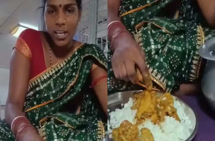 OMG! ट्रेन की ऊपरी बर्थ पर बैठी महिला ने परोसा चावल-चिकन, वायरल वीडियो देख लोग बोले- सफर है या घर की डाइनिंग टेबल?