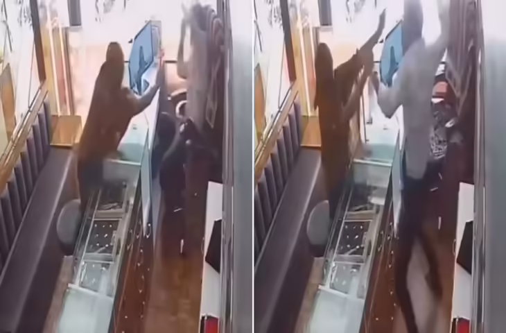 ज्वेलरी शॉप में मुंह ढक कर घुसी महिला, जैसे ही दुकानदार पर फेंकी मिर्ची, उसने भांप लिए इरादे और सिखाया सबक