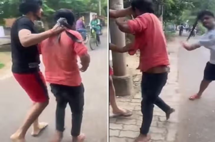 कानपुर का दिल दहला देने वाला VIDEO: युवकों ने बीच सड़क पर एक शख्स को बेल्ट से बुरी तरह पीटा&nbsp;