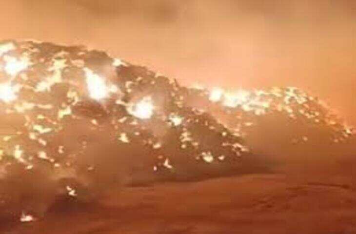 पोकरण में जीएसएस परिसर में भीषण आग, तेज आंधी से भड़की लपटें; मचा हड़कंप