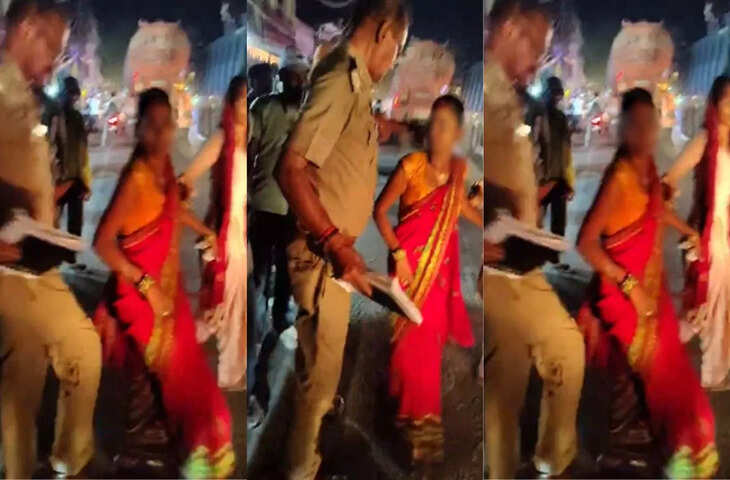 हमीरपुर में पुलिस कार्रवाई पर सवाल, महिला से बदसलूकी का वीडियो वायरल; दारोगा लाइन हाजिर