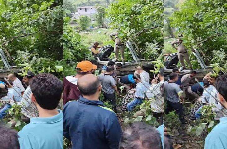 कुल्लू में शादी से लौट रहे पांच लोगों की कार खाई में गिरी, चार की मौत; एक गंभीर घायल