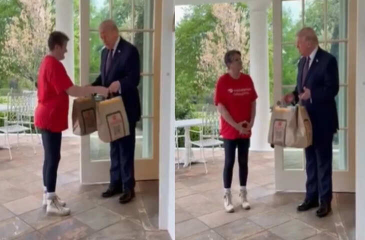 &lsquo;नो टैक्स ऑन टिप्स&rsquo; की वर्षगांठ पर ट्रम्प ने खुद लिया मैकडॉनल्ड्स ऑर्डर, वीडियो वायरल