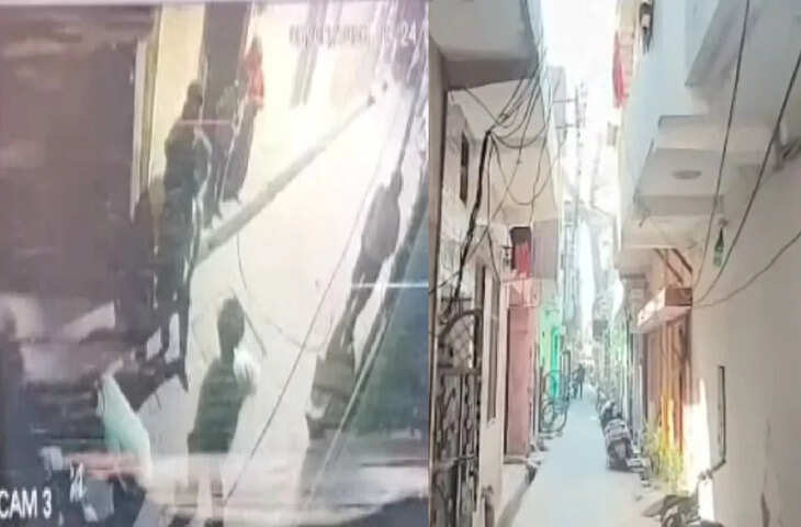 अलीगढ़ में प्रेम प्रसंग के चलते युवक ने दूसरी मंजिल से लगाई छलांग, घटना CCTV में कैद