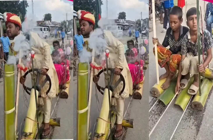 जुगाड़ से बनी ट्रेन ने लोगों को चौंका दिया
