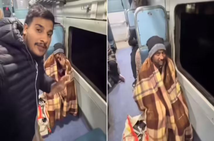 ​जनरल बोगी में टूटा हुआ था विंडो का शीशा, 'इमरजेंसी विंडो' के पास बैठे कंपकंपा रहे थे अंकल, देख भड़के यूजर्स