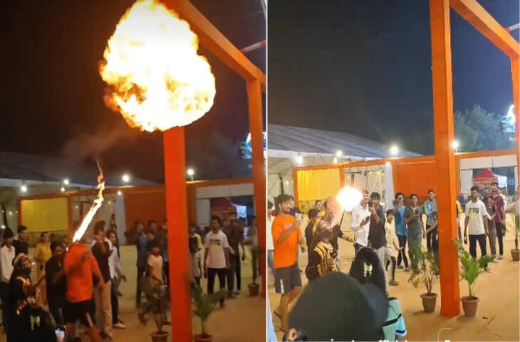 स्टेज पर स्टंट करना लड़की को पडा भारी, वीडियो में देखें अचानक फैल गई आग, लपटों से झुलसा चेहरा