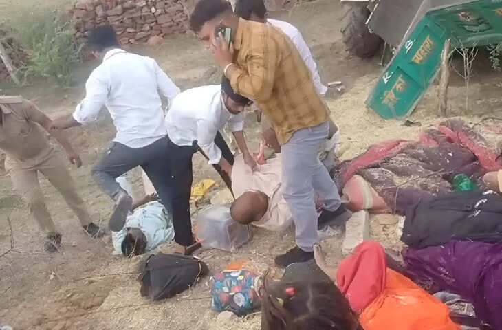 कैलादेवी दर्शन कर लौट रहे श्रद्धालुओं की बस हादसे का शिकार, 18 लोग घायल