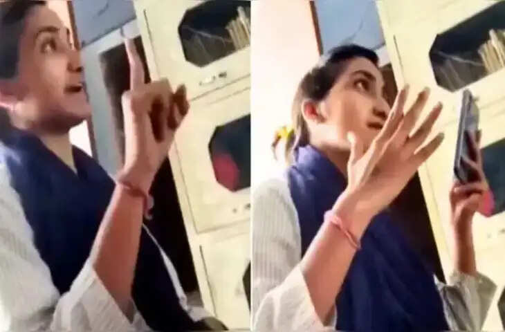 ऑफिस में रील देखने पर टोकने से भड़की युवती, सीनियर को धमकी देने का वीडियो वायरल