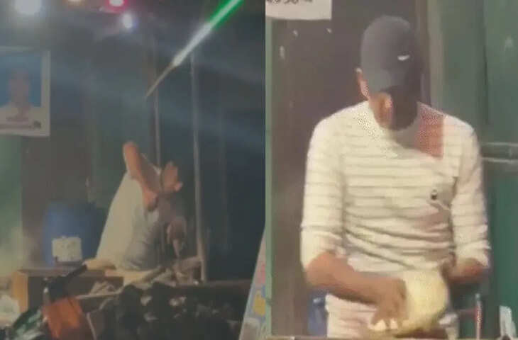 पहले थूकता फिर सेंकता&hellip; नोएडा के एक होटल में थूक लगाकर रोटी बनाने का वीडियो वायरल, लोगों ने की कार्रवाई की मांग