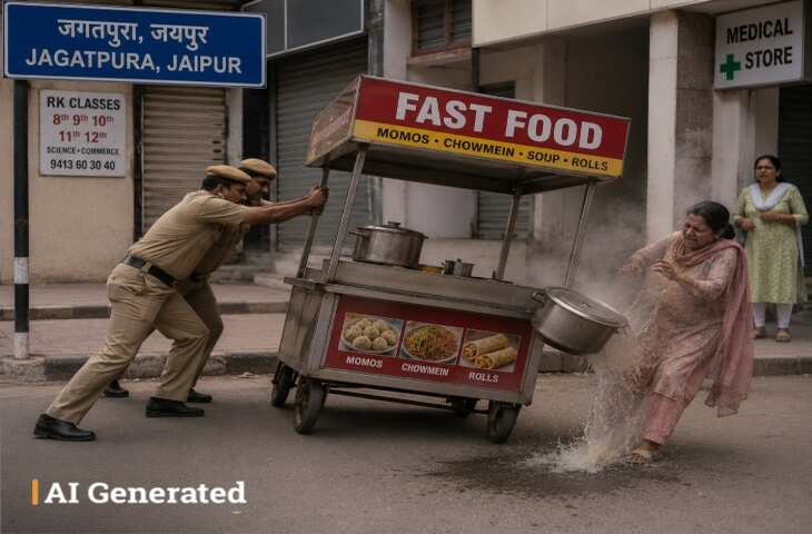 जयपुर में मोमोज ठेले को लेकर विवाद, फुटेज में देंखे युवती पर खौलता पानी फेंकने का आरोप; पुलिस और पीड़िता के दावे अलग-अलग