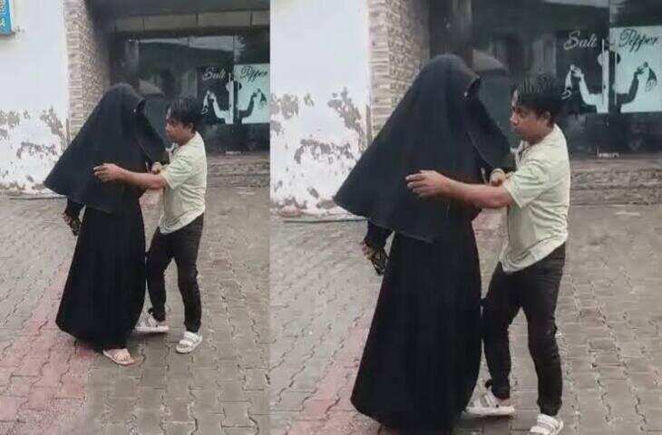 आगरा में होटल के बाहर पति-पत्नी का विवाद वायरल, पत्नी ने पति को मारे थप्पड़; वीडियो सोशल मीडिया पर छाया