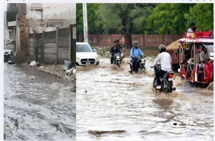 राजस्थान में बारिश का जोर बरकरार, 2 जिलों को छोड़ पूरे प्रदेश में अलर्ट; अलवर जलमग्न, फुटेज में जाने जयपुर ग्रामीण इलाकों में भी झमाझम