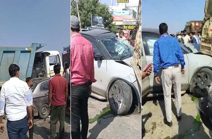 जयपुर में तेज रफ्तार डंपर का कहर, वीडियो में देखें कार को डेढ़ से दो किलोमीटर तक घसीटा, परिवार की जान बाल-बाल बची