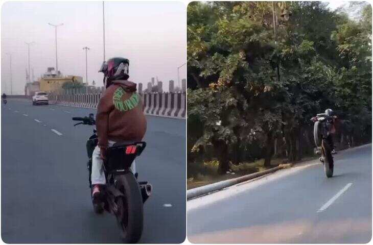 रील के चक्कर में जिंदगी दांव पर! सड़क पर खतरनाक स्टंट का VIDEO वायरल