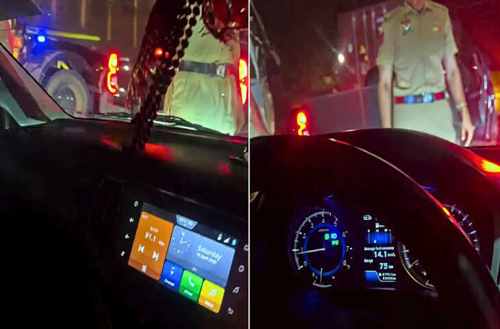 &lsquo;VIP होगा अपने घर पे&rsquo;&mdash;पुलिस से भिड़ा कार चालक, वीडियो हुआ वायरल