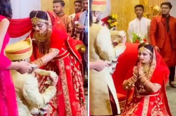 भरे मंडप में दूल्हे को दी गई&nbsp;बैठकर प्रपोज करने की ट्रेनिंग,&nbsp;वीडियो ने इंटरनेट पर मचाया हंसी का तूफ़ान
