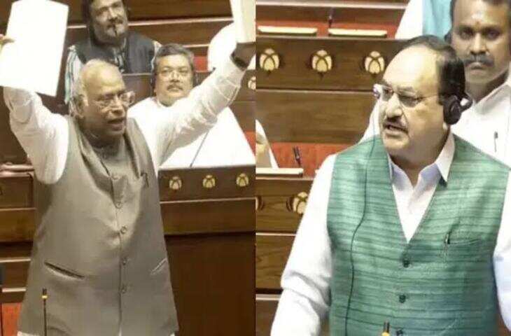 राज्यसभा में पेपर लीक बिल पर चर्चा के दौरान खड़गे के 'मनुस्मृति' बयान पर हंगामा, वीडियो में जाने नड्डा ने जताई आपत्ति