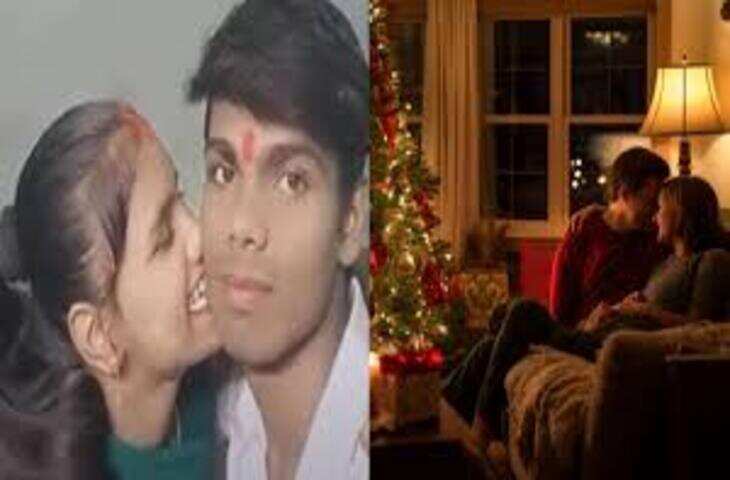 पत्नी के साथ बैठकर फोटो खिंचवा रहा था जीजा, साली ने चुपके से आकर कर लिया किस, देखें VIDEO