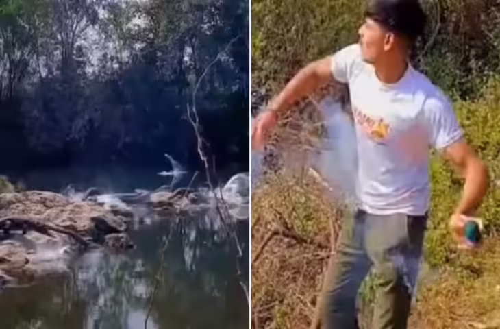कोटा में वायरल होने के चक्कर में खतरनाक हरकत, मगरमच्छों पर फेंका जलता बम; वन विभाग का सख्त एक्शन