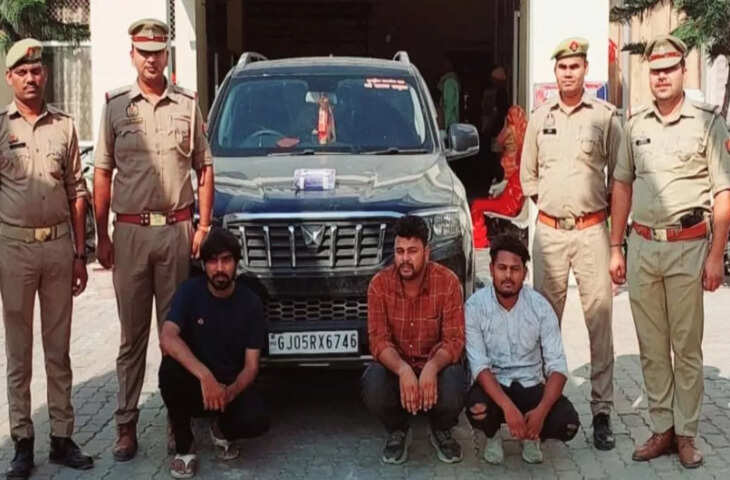 पिस्टल लेकर नशे में घूम रहे थे स्कार्पियो सवार, पुलिस ने पकड़कर पहुंचाया जेल