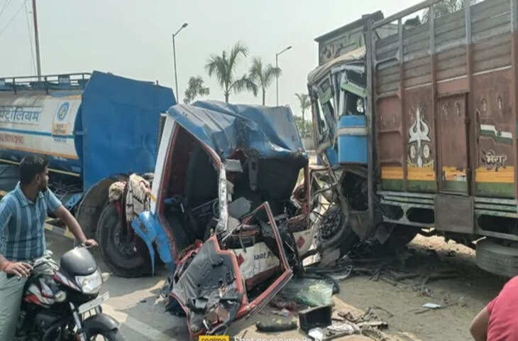 देवरिया में ट्रक और पेट्रोल टैंकर की भीषण टक्कर, पुलिस ने जांच शुरू की