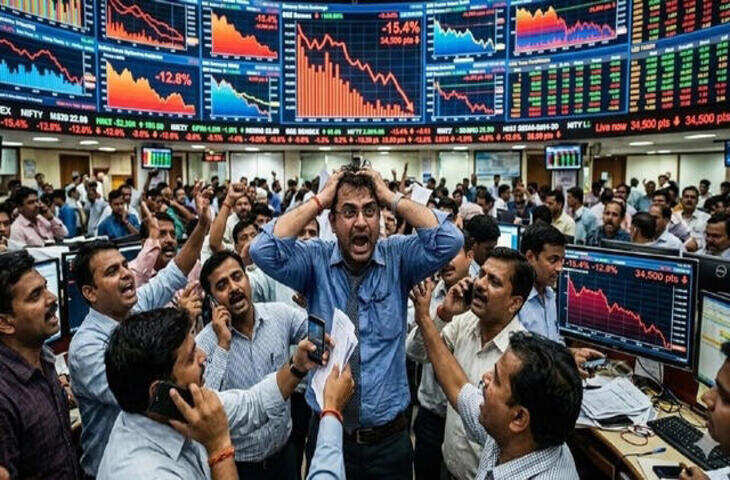 Stock Markets Opening : आज शेयर बाजार में मचा कोहराम! खुलते ही सेंसेक्स 1500 अंक लुढ़का,&nbsp;निफ्टी 22,300 के नीचे
