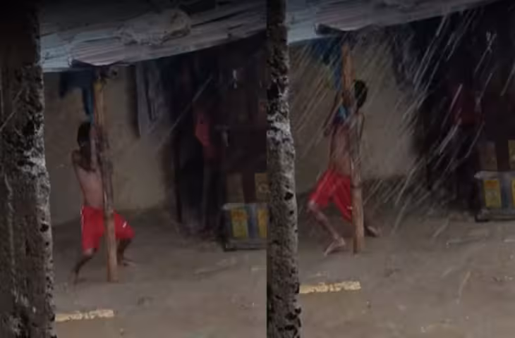 आंधी-तूफान में टीन की छत बचाने के लिए डटा मासूम, बच्चे की हिम्मत ने जीता लाखों लोगों का दिल