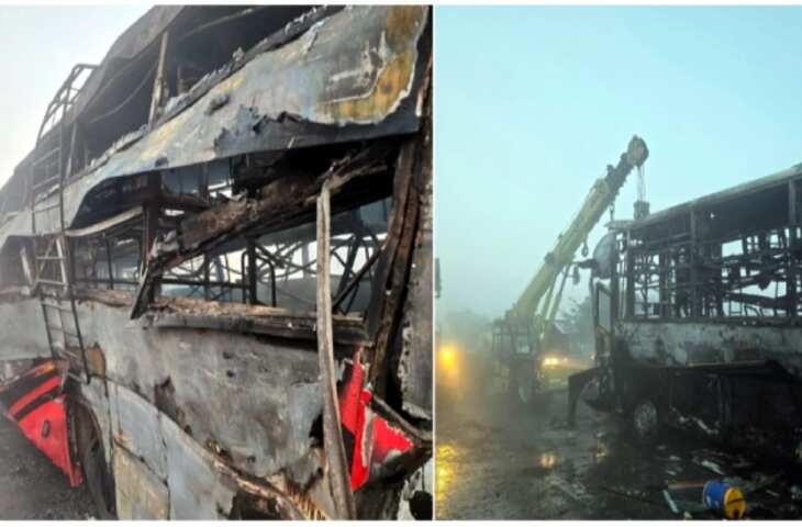 मथुरा में यमुना एक्सप्रेस-वे पर भीषण हादसा, एक्सक्लूसीव फुटेज में देखें 13 की जलकर मौत, 70 घायल