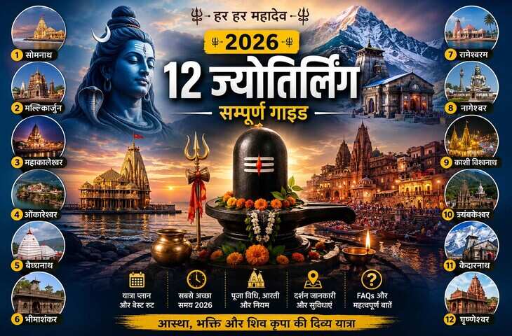 Sawan Month 2026: सावन में करें 12 ज्योतिर्लिंगों के दर्शन, जानें भारत में कहां स्थित हैं और क्या है उनका धार्मिक महत्व