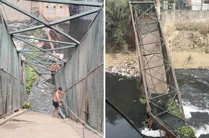 दिल्ली: रूप नगर में 60 फीट लंबा पुल ढहने से महिला की मौत, प्रशासन पर भारी आक्रोश