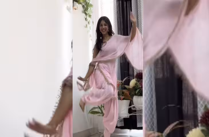 लाइट पिंक सूट में लड़की ने &lsquo;Boyfriend&rsquo; गाने पर किया जबरदस्त डांस, शानदार मूव्स और एक्सप्रेशन ने जीता दिल