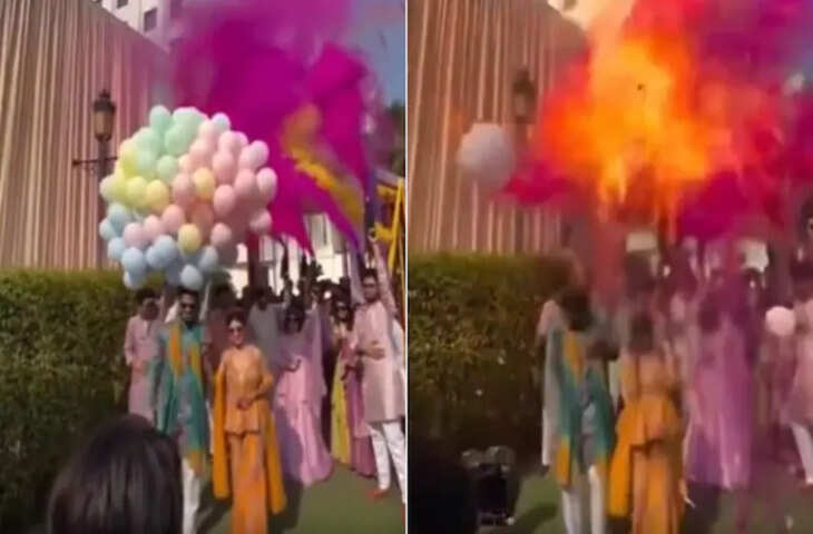 हल्दी रस्म में एंट्री के दौरान दूल्हा-दुल्हन के सिर पर फटे हाइड्रोजन गुब्बारे, दोनों बुरी तरह झुलसे, मचा बवाल
