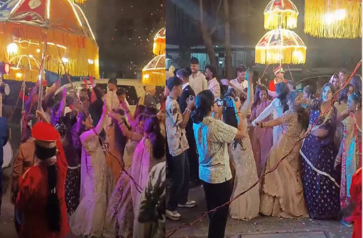 देवर की&nbsp;बारात में भाभियों ने ढाया कहर, भोजपुरी गाने पर लगाए ऐसे ठुमके वीडियो देखकर पूरा सोशल मीडिया हुआ दीवाना&nbsp;