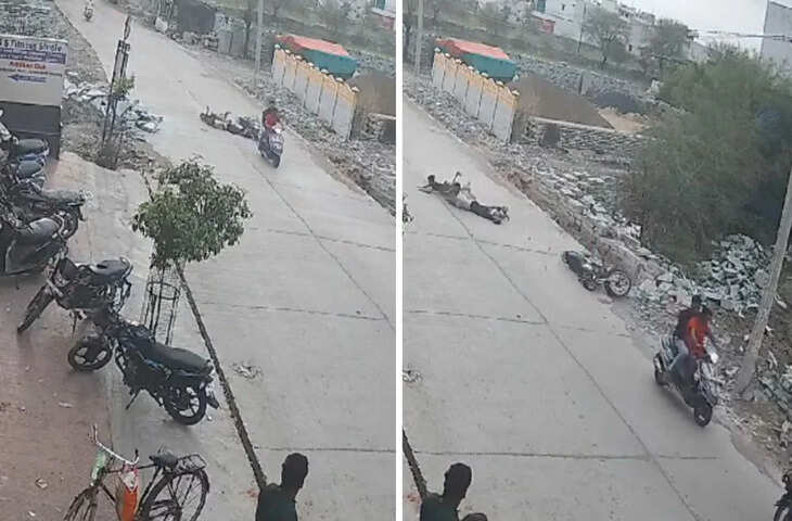 बीकानेर में तेज रफ्तार SUV का कहर, वीडियो में देखें बाइक सवार को मारी टक्कर, CCTV में कैद हादसा
