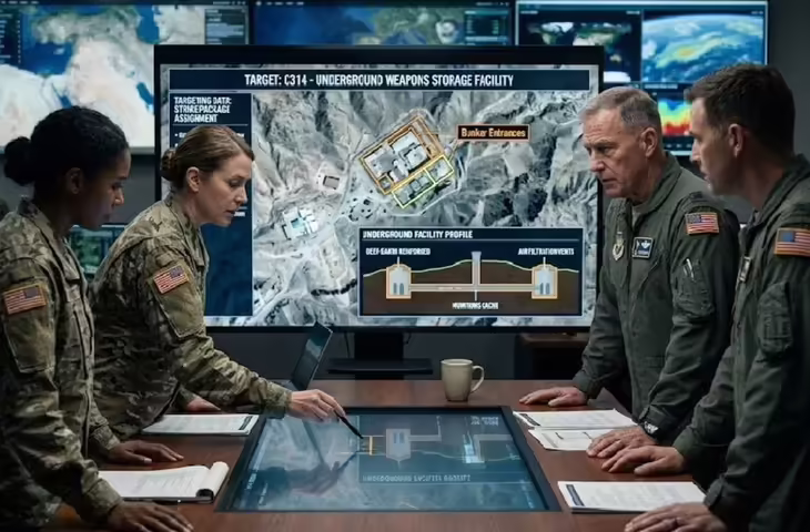 अमेरिका ने&nbsp;होर्मुज के अटैकर्स को दिया करारा जवाब,&nbsp;ईरान के मिसाइल सेंटर को 2200 किलो बंकर बस्टर बम से किया तबाह