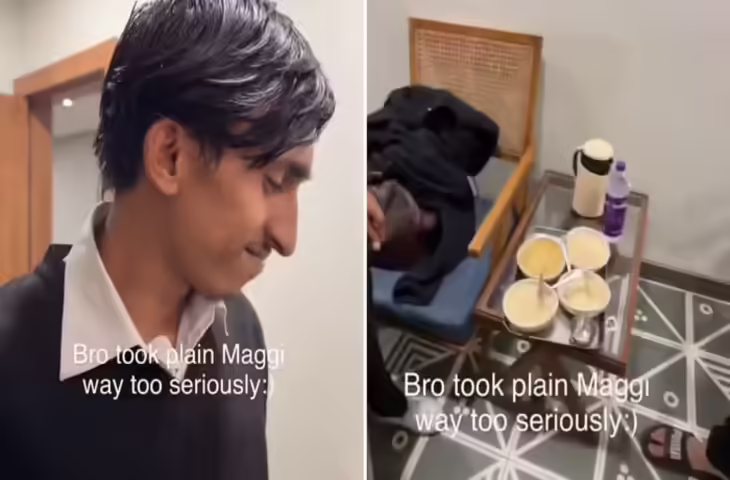 सोशल मीडिया पर वायरल हुआ &lsquo;प्लेन मैगी&rsquo; वीडियो, देखकर लोग हंस-हंस कर लोटपोट