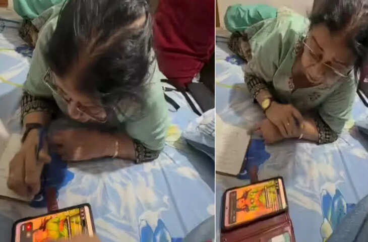 डिजिटल युग में नानी का कमाल, मोबाइल में स्क्रीन रिकॉर्डिंग सीखते हुए नोटबुक में बनाए डायग्राम, इंटरनेट पर जीता दिल
