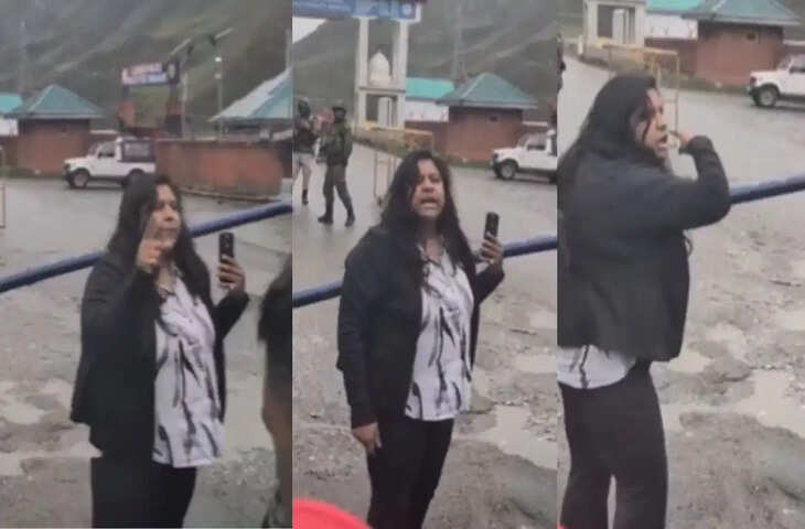 &lsquo;5 घंटे से यहां फंसे हैं...&rsquo; लद्दाख में जाम को लेकर भड़की टूरिस्ट महिला भिड़ गई आर्मी से, देखे वीडियो&nbsp;