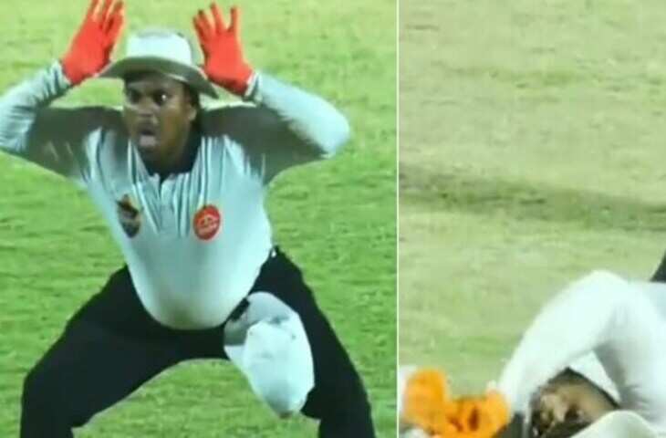 मैच के बीच अंपायर का अनोखा अंदाज़, चीयर गर्ल्स के साथ डांस करते आए नज़र; सोशल मीडिया पर वीडियो वायरल