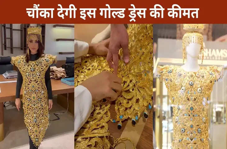लड़की ने पहनी सोने से बनी ऐसी ड्रेस, कीमत जान छूट जाएंगे पसीने; VIDEO भी हो रहा वायरल