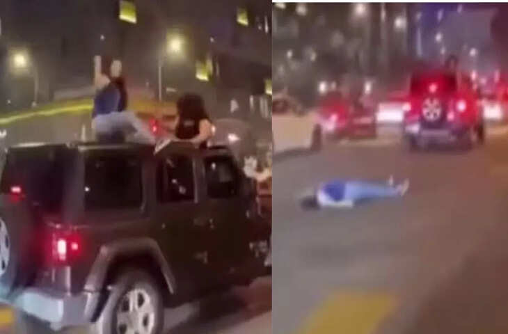 थार गाड़ी पर स्टंट के दौरान हादसा, सोशल मीडिया पर भड़की नाराज़गी